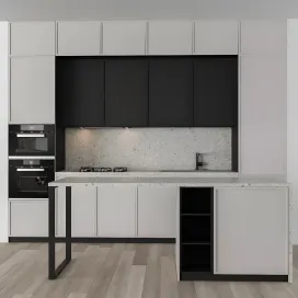 Kitchen modern cream black